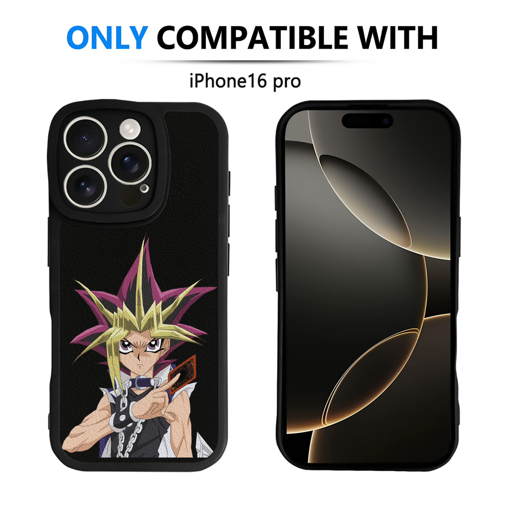 （画像用） 遊☆戯☆王 Yu-Gi-Oh! 【iPhone 16シリーズ対応】シリコンスマホケース（レザー調） 材質：シリコン